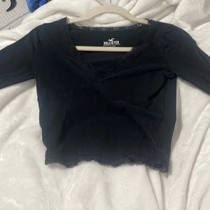 ong sleeve crop top